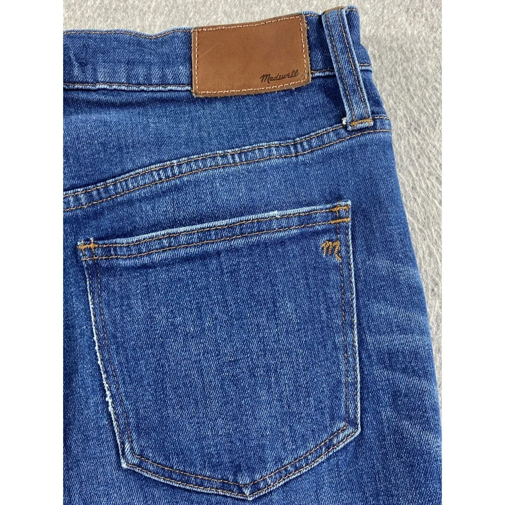 Madewell Slim Boyjean Women's 25‎ Med Blue Stretch Distressed High Rise City
